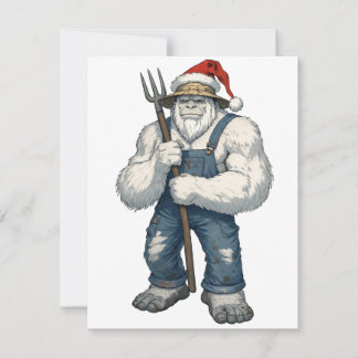 Yeti Verschrikkelijke Sneeuwman Boer Grappige Vaka Notitiekaartje