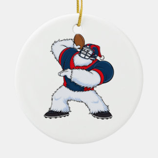 Yeti Verschrikkelijke Sneeuwman Voetbal Quarterbac Keramisch Ornament