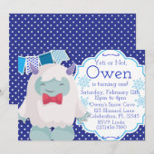 Yeti viert verjaardag van de verschrikkelijke snee kaart (Voorkant / Achterkant)