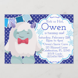 Yeti viert verjaardag van de verschrikkelijke snee kaart