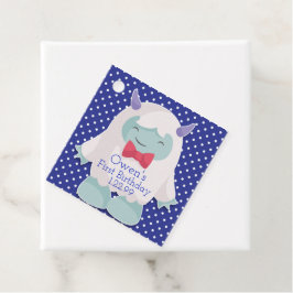 Yeti voor gevierde jongens Abominable Snowman Birt Bedankjes Labels