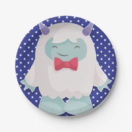 Yeti voor gevierde jongens Abominable Snowman Birt Papieren Bordje