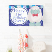 Yeti voor gevierde jongens Abominable Snowman Birt Spandoek (Insitu)