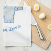 Yeti voor liefde theedoek (Quarter Fold)