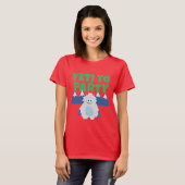 Yeti voor volwassen kerstfeest t-shirt (Voorkant volledig)