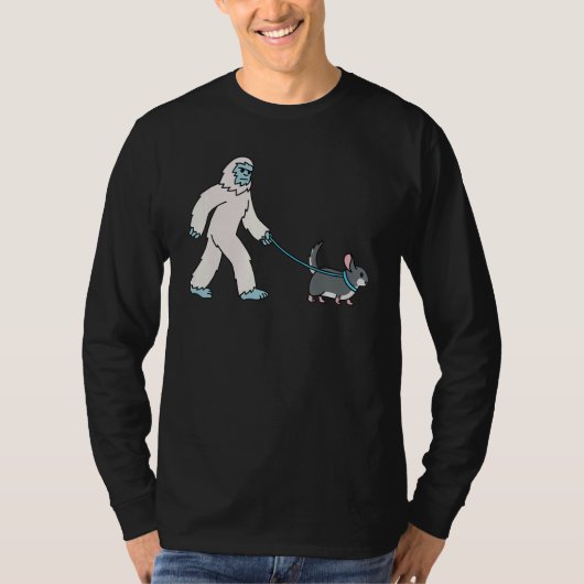 Yeti Walking Chinchilla Cryptozoology Pet T-shirt (Voorkant)