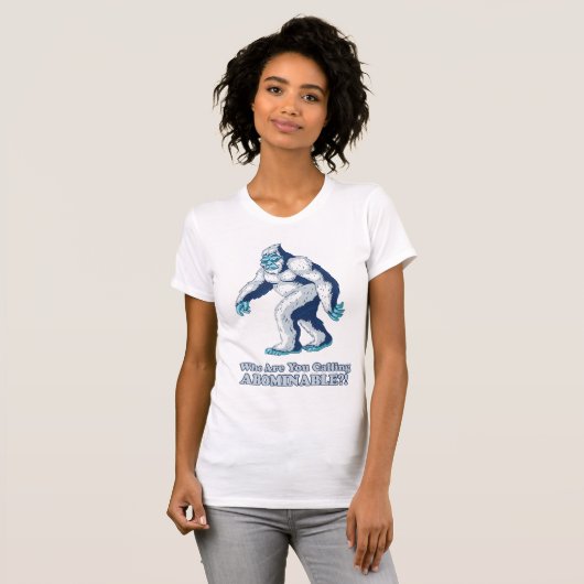 Yeti: Wie noem je Abominable?! T-shirt (Voorkant volledig)