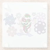 Yeti winter rock glazen onderzetter (Achterkant)