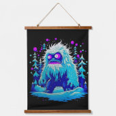 Yeti Winter Wonderland Hangend Wandkleed (Voorkant)