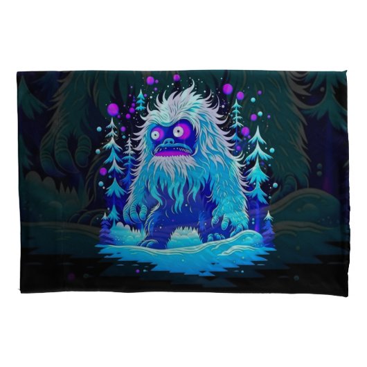 Yeti Winter Wonderland Kussensloop (Voorkant)