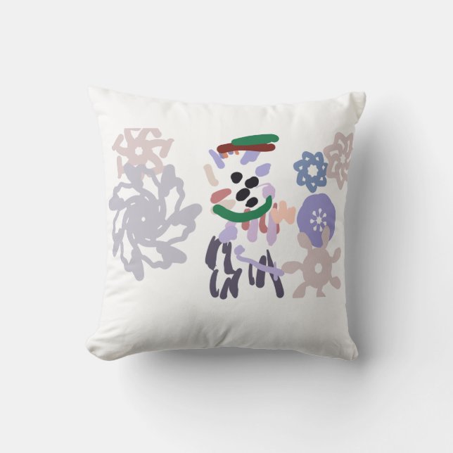 Yeti winterpret kussen (Voorkant)