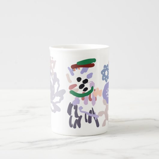 Yeti winterpret porselein kop (Voorkant)