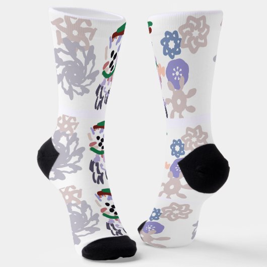 Yeti winterpret sokken (Gebogen)
