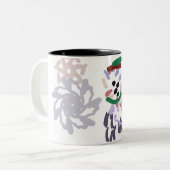Yeti winterpret tweekleurige koffiemok (Voorkant links)
