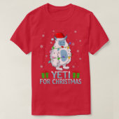 Yeti Xmas licht kerstmis kerstmis kerstmis T-shirt (Design voorkant)
