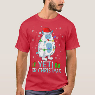 Yeti Xmas licht kerstmis kerstmis kerstmis T-shirt