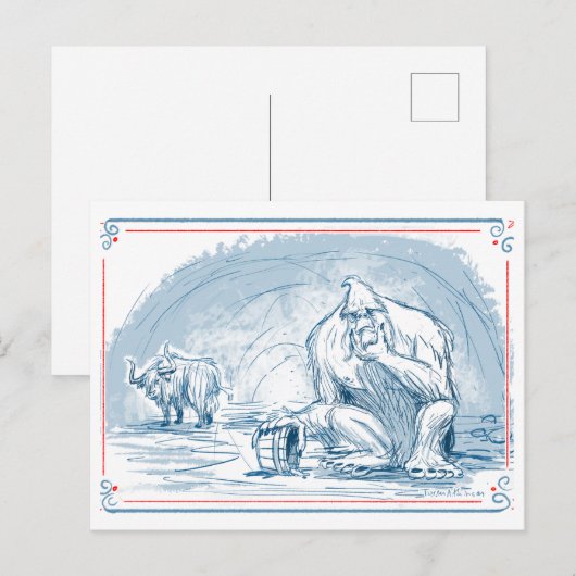 Yeti Yearns voor Yak Yoghurt Feestdagenkaart (Voorkant / Achterkant)