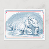 Yeti Yearns voor Yak Yoghurt Feestdagenkaart (Voorkant)