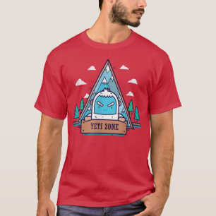 Yeti Zone Mountains Snow Cold Forest T-shirt