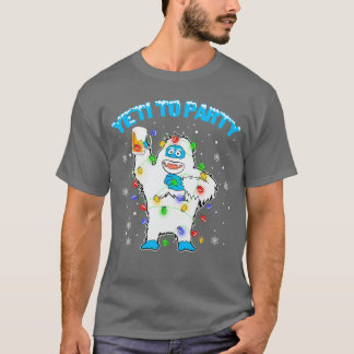 Yetio Feest Grappig Bier Drinken Kerstmis 2021 vri T-shirt