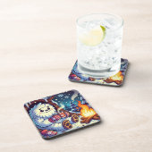 Yeti's Hideaway Cartoon Gedrukt Drink Onderzetter (Rechterzijde)