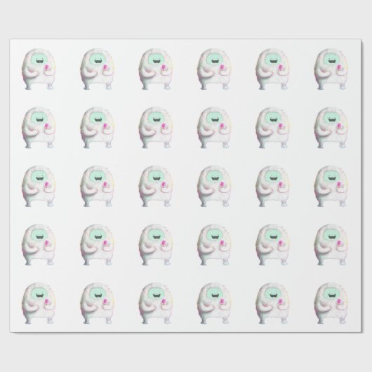 Yetis is Cool Cadeaupapier (Vlak)