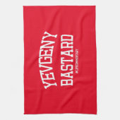 Yevgeny Bastard #LifeCommentaar Theedoek (Verticaal)