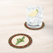  Yew Rustige kerstcadeau Ronde Kartonnen Onderzetter (Insitu)