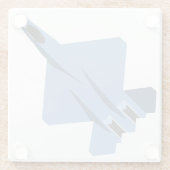 YF-23 Black Widow II onderzetter Glazen Onderzetter (Achterkant)