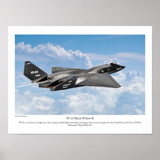 YF-23 Black Widow II Poster (Voorkant)