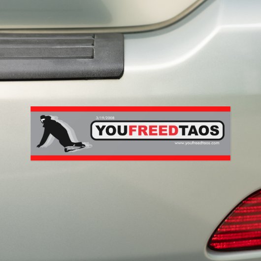 yft_sticker, 19-03-2008, www.youfreedtaos.com bumpersticker (Op auto)