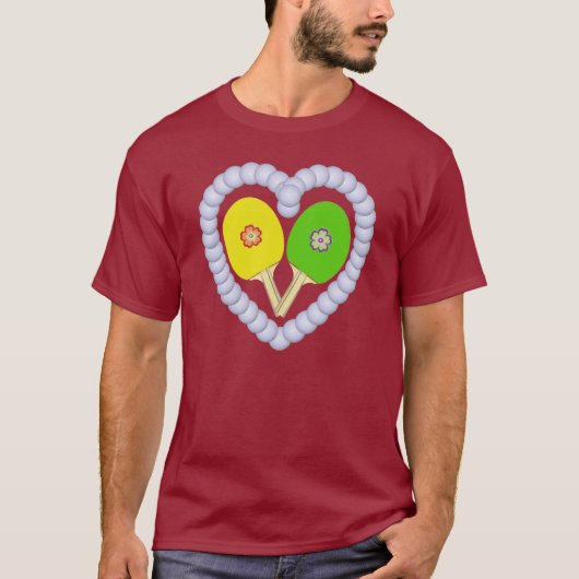 YG Ping Pong Flower Heart T-shirt (Voorkant)