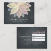 YGA Instructor Appointment Colorful Lotus Mandala Afsprakenkaartje (Voorkant / Achterkant)