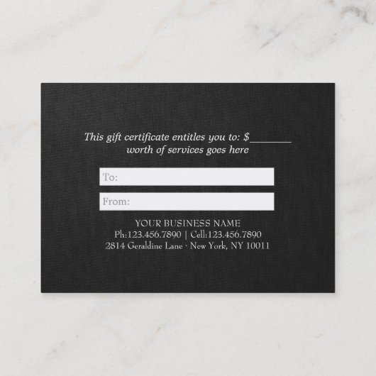 YGA Massage Cadeaubon Blue Gold ZEN-symbool Kortingskaartje (Achterkant)