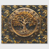 Yggdrasil Boom van het Leven en Heilige Kennis Vik Cadeaupapier (Vlak)