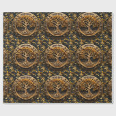 Yggdrasil Boom van het Leven en Heilige Kennis Vik Cadeaupapier (Vlak)