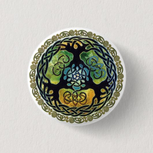 Yggdrasil/Boom van levenspin Ronde Button 3,2 Cm (Voorkant)
