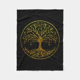 Yggdrasil, Celtic Tree of Life, Norse Mythology Fleece Deken