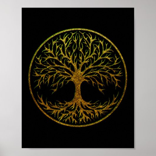 Yggdrasil, Celtic Tree of Life, Norse Mythology Poster (Voorkant)