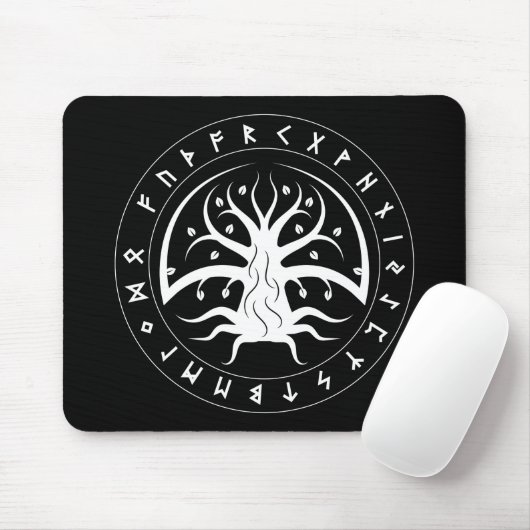 Yggdrasil Cirkel Runen Muismat (Met muis)