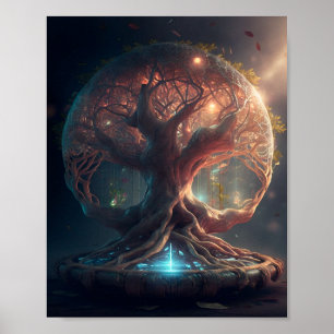 Yggdrasil - de boom van het leven poster