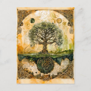 Yggdrasil de Noorse levensboom Feestdagenkaart