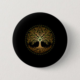Yggdrasil, Keltisch, boom, leven, Noors, mythologi Ronde Button 5,7 Cm