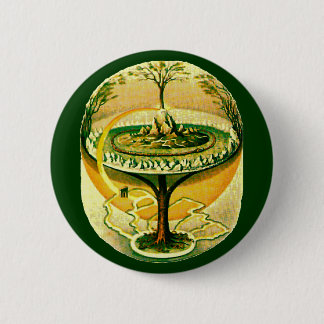 Yggdrasil, levensboom ronde button 5,7 cm