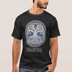 Yggdrasil Noordse Vikingpagan Levensboom Noors M T-shirt