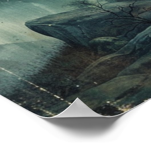 Yggdrasil Norse Samhain Halloween Nordic Poster (Hoek)