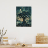 Yggdrasil Norse Samhain Halloween Nordic Poster (Keuken)