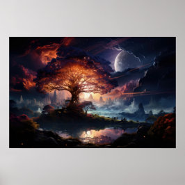 Yggdrasil op werelden einde poster