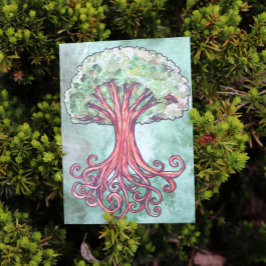 Yggdrasil Tree Norse Mythology Waterverf Card Kaart