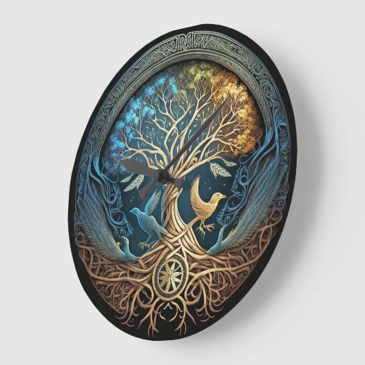 Yggdrasil Tree of Life Grote Klok (Hoek)